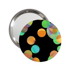 Orange circles 2.25  Handbag Mirrors