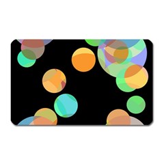 Orange Circles Magnet (rectangular) by Valentinaart