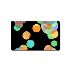 Orange circles Magnet (Name Card)