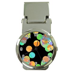 Orange circles Money Clip Watches