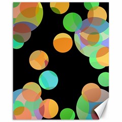 Orange circles Canvas 16  x 20  