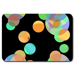 Orange circles Large Doormat 