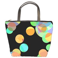 Orange circles Bucket Bags