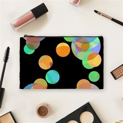 Orange circles Cosmetic Bag (Medium) 