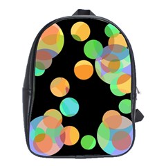 Orange circles School Bags(Large) 