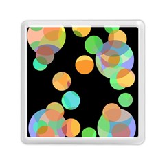 Orange circles Memory Card Reader (Square) 