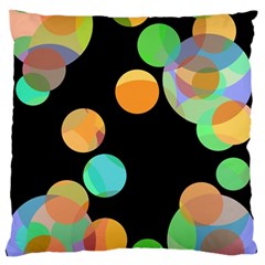 Orange circles Large Cushion Case (Two Sides)