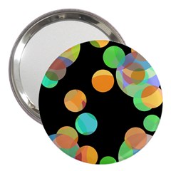 Orange circles 3  Handbag Mirrors