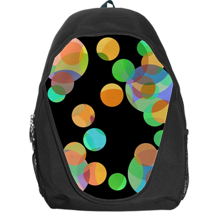 Orange circles Backpack Bag