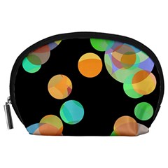 Orange Circles Accessory Pouches (large) 