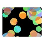 Orange circles Double Sided Flano Blanket (Mini)  35 x27  Blanket Front