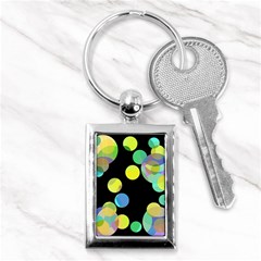 Yellow Circles Key Chains (rectangle)  by Valentinaart