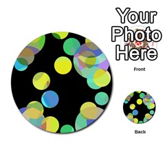 Yellow Circles Multi-purpose Cards (round) 