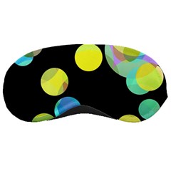 Yellow Circles Sleeping Masks by Valentinaart