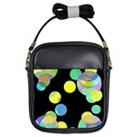 Yellow circles Girls Sling Bags Front