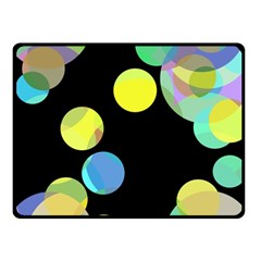 Yellow Circles Fleece Blanket (small)