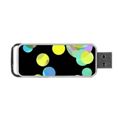 Yellow Circles Portable Usb Flash (two Sides)