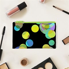 Yellow Circles Cosmetic Bag (xs)