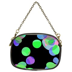 Green Decorative Circles Chain Purses (one Side)  by Valentinaart