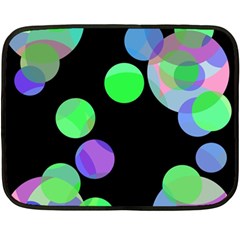 Green Decorative Circles Fleece Blanket (mini)