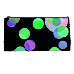 Green Decorative Circles Pencil Cases by Valentinaart