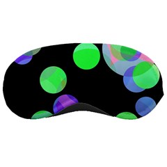 Green Decorative Circles Sleeping Masks by Valentinaart