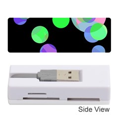 Green Decorative Circles Memory Card Reader (stick) 