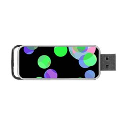 Green Decorative Circles Portable Usb Flash (one Side)