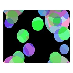 Green Decorative Circles Double Sided Flano Blanket (large) 