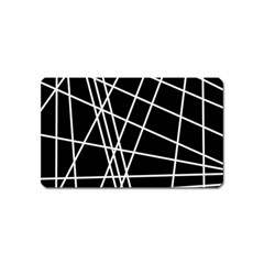 Black And White Simple Design Magnet (name Card) by Valentinaart