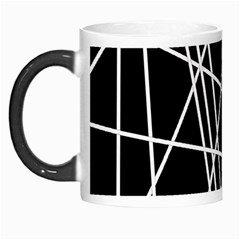 Black And White Simple Design Morph Mugs by Valentinaart