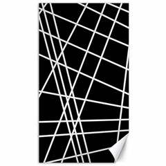 Black And White Simple Design Canvas 40  X 72   by Valentinaart