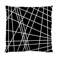 Black And White Simple Design Standard Cushion Case (one Side) by Valentinaart