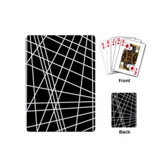 Black And White Simple Design Playing Cards (mini)  by Valentinaart