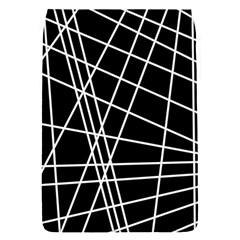 Black And White Simple Design Flap Covers (s)  by Valentinaart