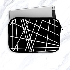 Black And White Simple Design Apple Ipad Mini Zipper Cases by Valentinaart