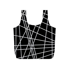 Black And White Simple Design Full Print Recycle Bags (s)  by Valentinaart