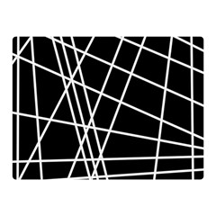 Black And White Simple Design Double Sided Flano Blanket (mini) 