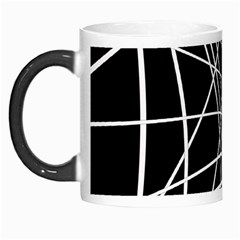 Black And White Elegant Lines Morph Mugs by Valentinaart