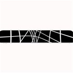 Black and white elegant lines Small Bar Mats 24 x4  Bar Mat