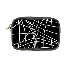 Black And White Elegant Lines Coin Purse by Valentinaart