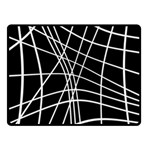 Black and white elegant lines Fleece Blanket (Small) 50 x40  Blanket Front