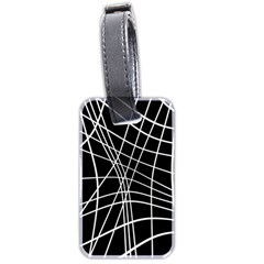 Black And White Elegant Lines Luggage Tags (two Sides) by Valentinaart