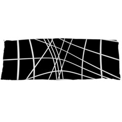 Black And White Elegant Lines Body Pillow Case (dakimakura)