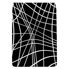 Black And White Elegant Lines Flap Covers (s)  by Valentinaart