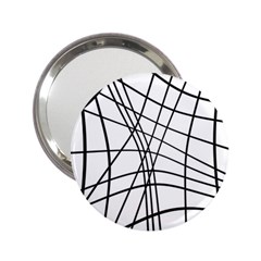 Black And White Decorative Lines 2 25  Handbag Mirrors by Valentinaart