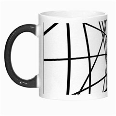 Black And White Decorative Lines Morph Mugs by Valentinaart