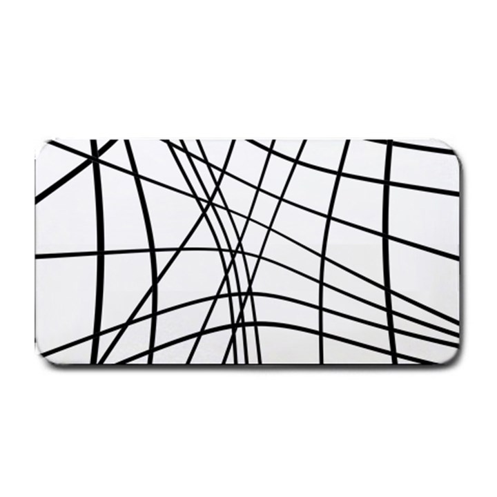 Black and white decorative lines Medium Bar Mats