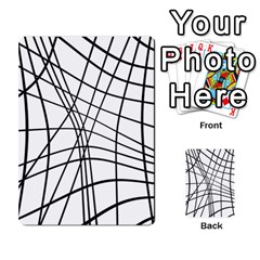 Black And White Decorative Lines Multi-purpose Cards (rectangle)  by Valentinaart