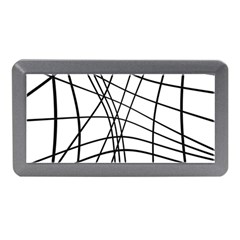 Black And White Decorative Lines Memory Card Reader (mini)